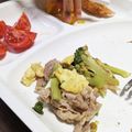 sammie☆'s cooksnap of when they made 豚こまとブロッコリーふわふわ卵の中華炒め.