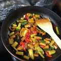 MIHO＊Akmt's cooksnap of when they made 茄子きゅうり〜夏野菜の簡単麻婆風炒め.