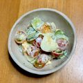 ピョンちゃん★'s cooksnap of when they made トマトきゅうりサラダ(ゆで卵入り).