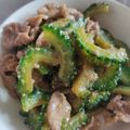 moeoke's cooksnap of when they made ゴーヤと豚肉の甘辛味噌炒め.