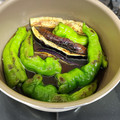 aaikoo's cooksnap of when they made 揚げずになすと万願寺とうがらしの煮浸し.