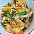 ｋａｍｉｙａｍａ's cooksnap of when they made 豚キムチ☆にら豚豆腐キムチ炒め♪.