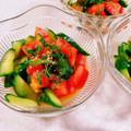 みぽぽ37's cooksnap of when they made トマトときゅうりのさっぱり和え.
