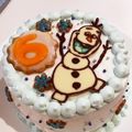 クック甘党。's cooksnap of when they made オラフでケーキ♡.