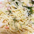 くうすけ★'s cooksnap of when they made エビとディル、ケイパーのクリームパスタ.