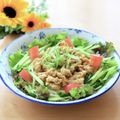 runa10's cooksnap of when they made 肉味噌あんのサラダうどん.