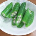 えりこ82☆'s cooksnap of when they made 夏に生姜でさっぱり☆オクラのおひたし.
