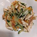 ナンキンハゼ's cooksnap of when they made ササミと野菜の梅肉すりゴマあえ.