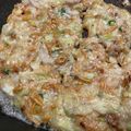 ocana's cooksnap of when they made 月島有名店超えた★明太もちチーズもんじゃ.