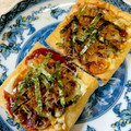 あい♪らんど's cooksnap of when they made サクッとろ～り！油揚げピザ（お好み焼き）.