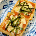 あい♪らんど's cooksnap of when they made サクッ＆とろ～り！明太マヨ油揚げピザ.