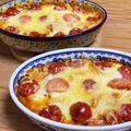 トランスピーター's cooksnap of when they made ミニトマトとベーコンのトマトグラタン.