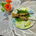 Laufen's cooksnap of when they made 【★おうち居酒屋★】＊鶏皮で焼き鳥＊.