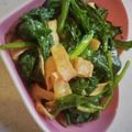 ☆ミルミル's cooksnap of when they made ホウレン草とベーコン炒めカレー風味.