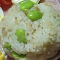 ゆけり３兄弟's cooksnap of when they made 枝豆わさびマヨのおかかおにぎり.