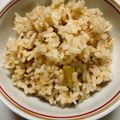 pnkdiamond's cooksnap of when they made カブの葉の炊き込みご飯.