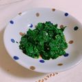 柴犬のお顔☆'s cooksnap of when they made *味ポン*でモロヘイヤのおひたし.