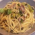 babikinman's cooksnap of when they made ガッツリ系✤豚バラと白ネギの塩だれパスタ.