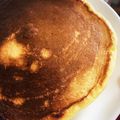 ノビル's cooksnap of when they made 牛乳なし薄力粉から♡豆腐のホットケーキ.