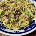 ☆さぶ☆☆'s cooksnap of when they made 挽肉としめじのアボカド濃厚クリームパスタ.