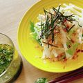 一番星寿美次郎's cooksnap of when they made 水菜と大根の青じそドレッシングサラダ.