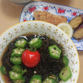 2児ママみきてぃ's cooksnap of when they made おくらとトマトのもずく和え.
