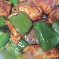 真っ黒子猫の小梅さん's cooksnap of when they made ぶりとピーマンのケチャップウスター炒め.