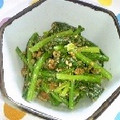 Reina6's cooksnap of when they made 我が家の定番！ほうれん草のごまじゃこ和え.