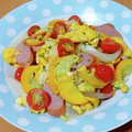 ぶちママ一姫二太郎's cooksnap of when they made イエローズッキーニとベーコンの卵炒め.