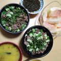 よちりん's cooksnap of when they made 簡単！焼肉のタレで牛丼.