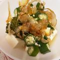 ♩キティ♩'s cooksnap of when they made めかぶとオクラの中華風冷奴♪♪.