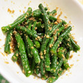 だいぽよ☆'s cooksnap of when they made 八百屋だもの～三尺ささげの甘めの胡麻和え.