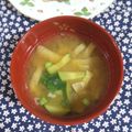 mmameco's cooksnap of when they made ズッキーニと舞茸のじゅわっとお味噌汁.