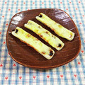 SP♪'s cooksnap of when they made 簡単♪ちくわに海苔の佃煮チーズ焼き.