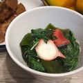 ちょこふみ's cooksnap of when they made モロヘイヤとワカメの酢の物＊おろし生姜で.