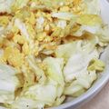 あさここなっつ's cooksnap of when they made キャベツとふわたまのコク塩ガーリック炒め.