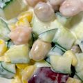 s06007's cooksnap of when they made きゅうりとコーンと豆のサラダ.