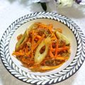 ♪としクック♪'s cooksnap of when they made 人参ちくわのツナカレー炒め.