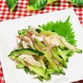 tokotann's cooksnap of when they made No3190ササミ茗荷キュウリ梅肉和え.