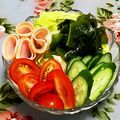にきけん's cooksnap of when they made サラダにくるくるハム.