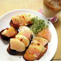 うたかた。's cooksnap of when they made 桃トーストオリーブオイルで.