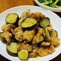はっぴぃ☆モソモ's cooksnap of when they made 柔らか鶏むね肉となすの特製だれ★生姜焼き.