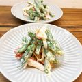 horseland's cooksnap of when they made カニカマといんげんのごまマヨサラダ.