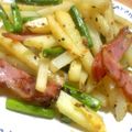 kikusui's cooksnap of when they made じゃが芋ベーコンとニンニクの芽の炒め物.