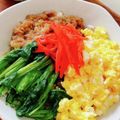 milk55's cooksnap of when they made ツナそぼろの三色丼.