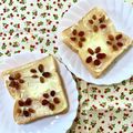 ふたごゆき's cooksnap of when they made ♡クリームチーズのお花トースト♡.