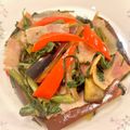 悠LOVE航's cooksnap of when they made 空芯菜とパプリカ他野菜のカラフル炒め.