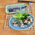 komutatata's cooksnap of when they made 鰯の天ぷら・大葉と梅肉で　.