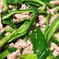 nyaoppi's cooksnap of when they made 超簡単！ごはんが進む豚こまピーマン炒め.