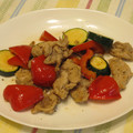 youtapapa's cooksnap of when they made 糖質オフ！ズッキーニと豚こまの黒胡椒炒め.
